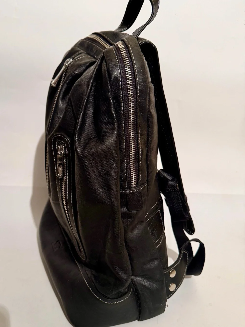 Septwolves Genuine Leather Waterproof Backpack 22x12x6